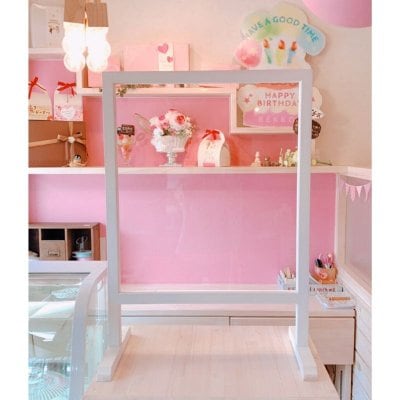 オーダー専用カート受注生産のため即決不可inatec/木製オーダ−メイドついたて≪飛沫感染予防対策用アクリルパネル衝立≫卓上用/要見積もり