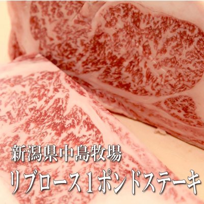 中島牧場牛リブロース1ポンドステーキ リブロースは肉の甘い脂が特徴!ステーキといえば脂が好きという方はぜひ!1ポンドは450g!二人でも大満足のボリューム!