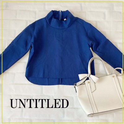 Untitled アンタイトル バックファスナートップス Mサイズ ブルー Size2 全て未使用の古着屋さんｓｉｃｃａ ツクツク 通販 モバイル 最もお得な高ポイント還元通販サイト