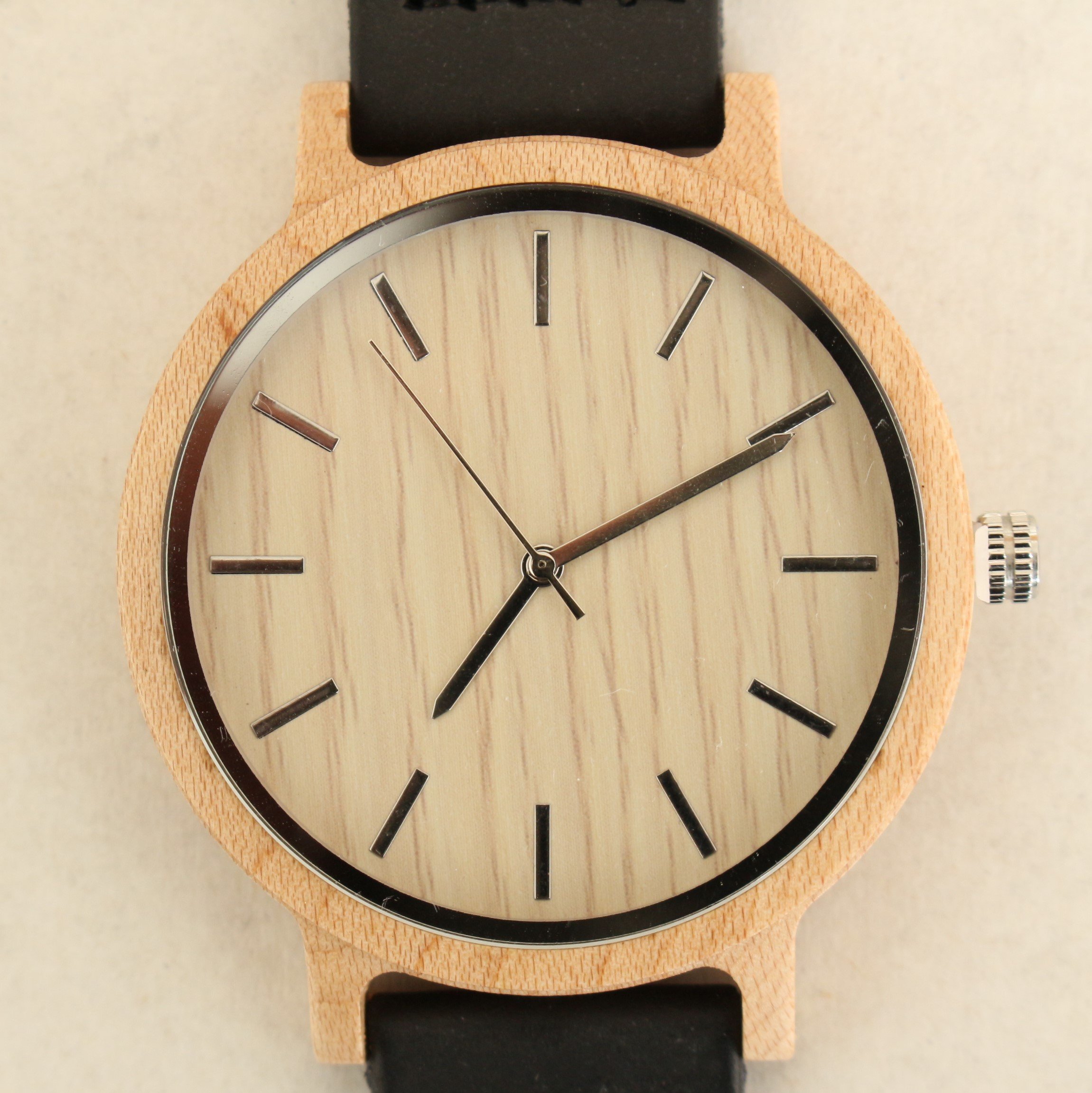 木の腕時計 天然木 本革 木のぬくもり 優しい感触 メンズ レディース 革バンドの色も選択可 金属アレルギーで腕時計を諦めていた方にも Kf