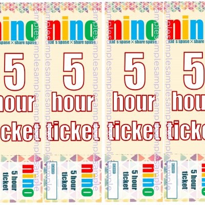 【託児】5時間チケット100枚+10枚セット【古河市】