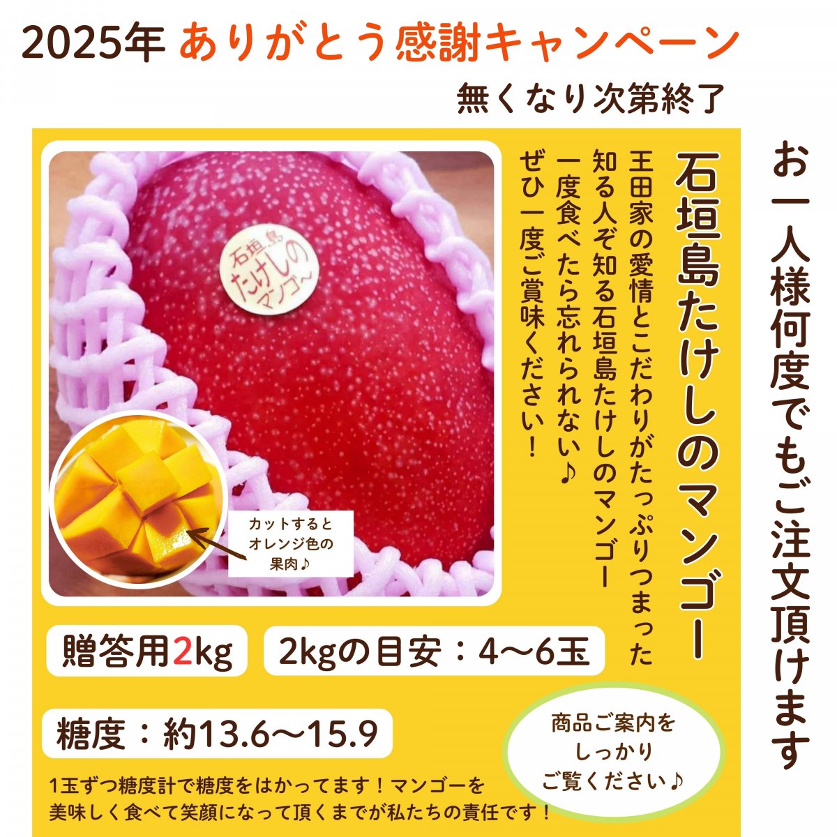 マンゴー+摘果 / Exclusive for Tani 様 石垣島たけしのマンゴー 最高の笑顔を食卓にお届け♪｜ the mango company