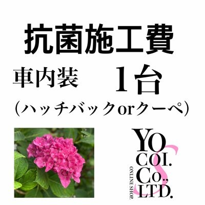 抗菌施工費 車内内装 （ハッチバックorクーペ）1台