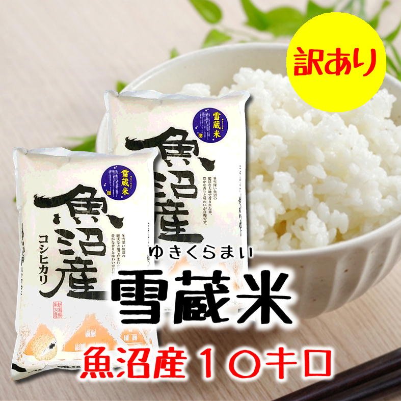 訳あり処分】雪蔵米(精米)10kg(新潟魚沼産コシヒカリ)令和3年産