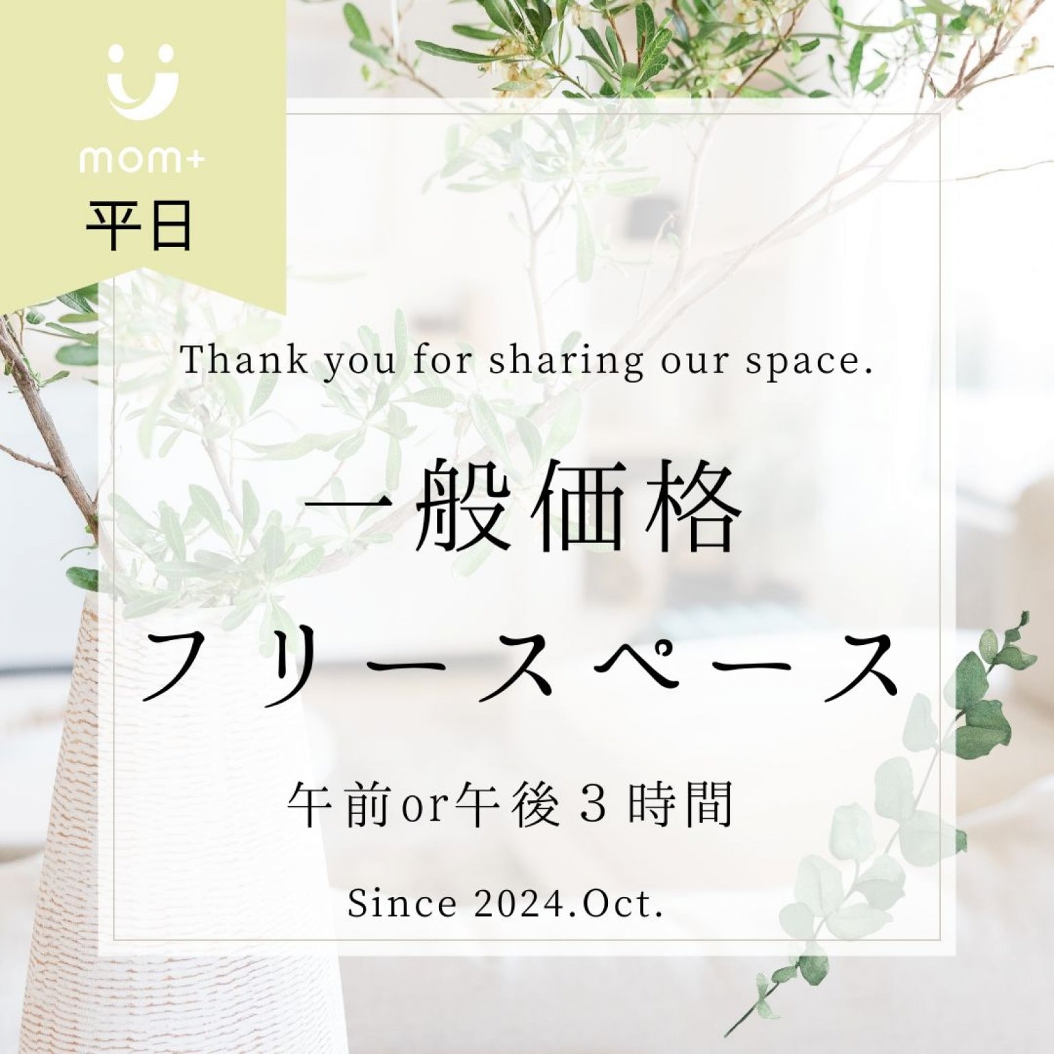 【平日】一般価格スリースペースレンタルチケット