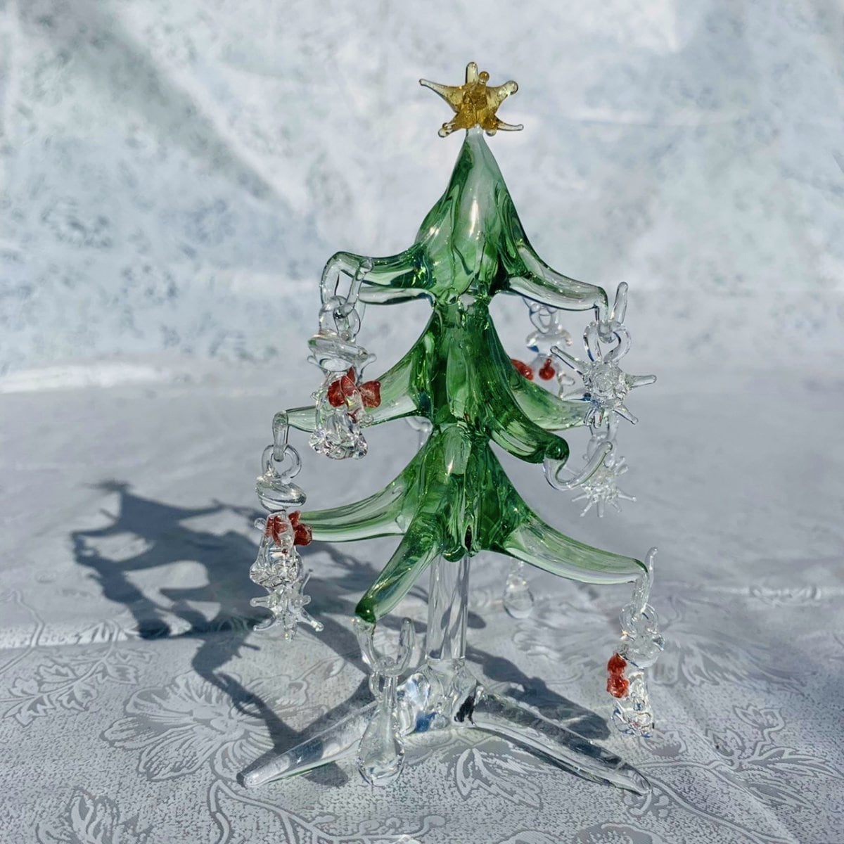 【送料無料/高ポイント】クリスタルガラスのクリスマスツリー