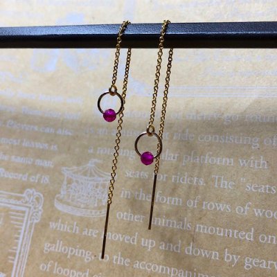 【14KGF】ルビーピアス