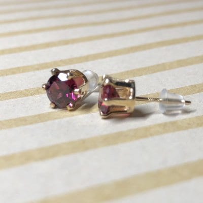 【14KGF】ガーネットピアス