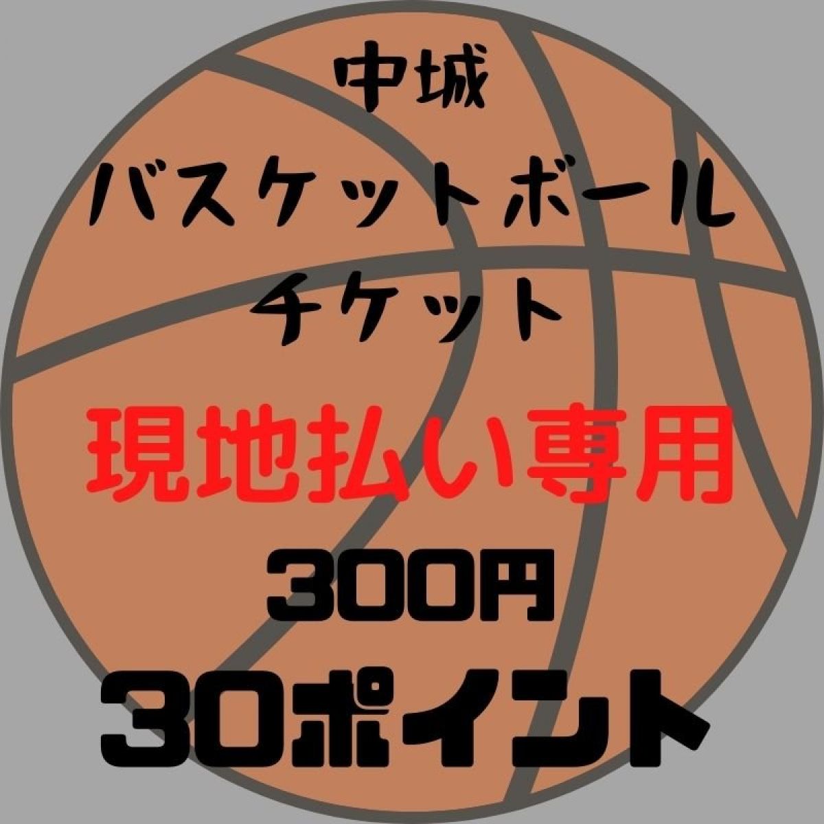 【現地払い専用】バスケチケット　３００円（３０ポイント）