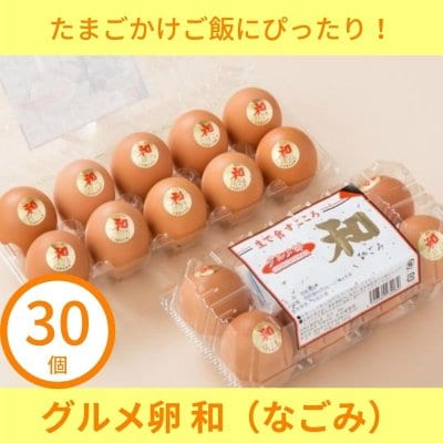 【30個入り】グルメ卵 和（なごみ）　卵かけご飯用卵