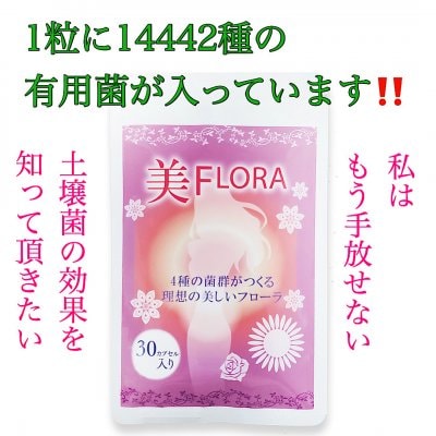土壌菌の力【美フローラ】腸活と美腸のエキスパート★腸の変化が即実感できます!!!有用菌14442種の土壌菌の力!!!