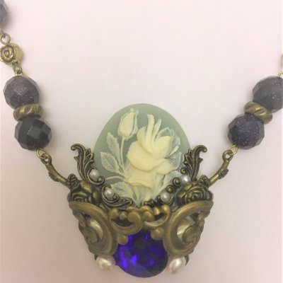 209F1-13 Blue Cameo Necklace 18,700 円(税込)送料込み