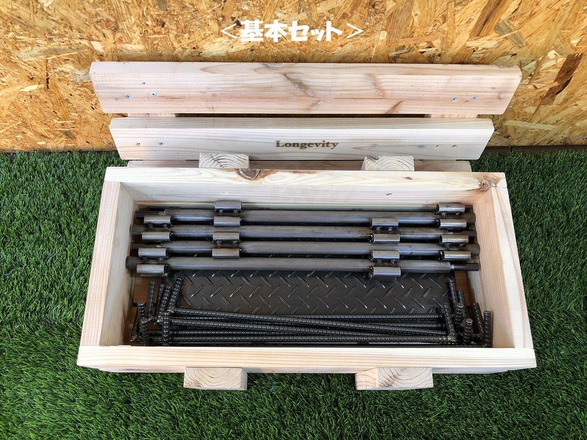 受注生産〕収納BOX付き アイアンラック〜cube∞〜/高さ52cm×幅