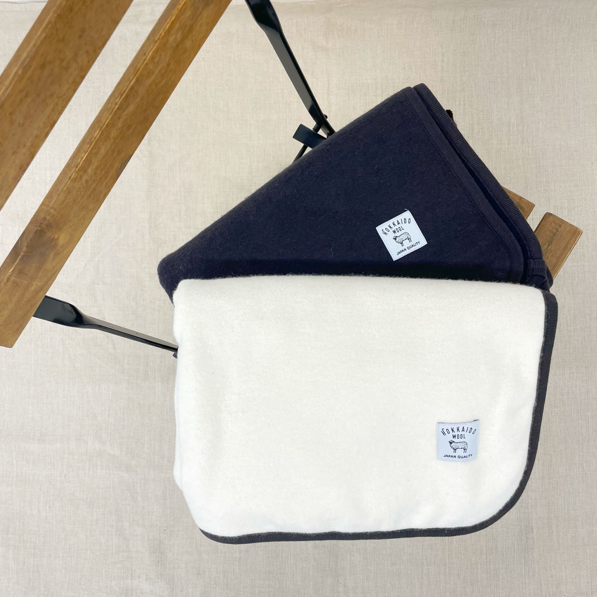 送料無料》北海道ウールブランケット ｜ 約80×140cm 大判 大き目