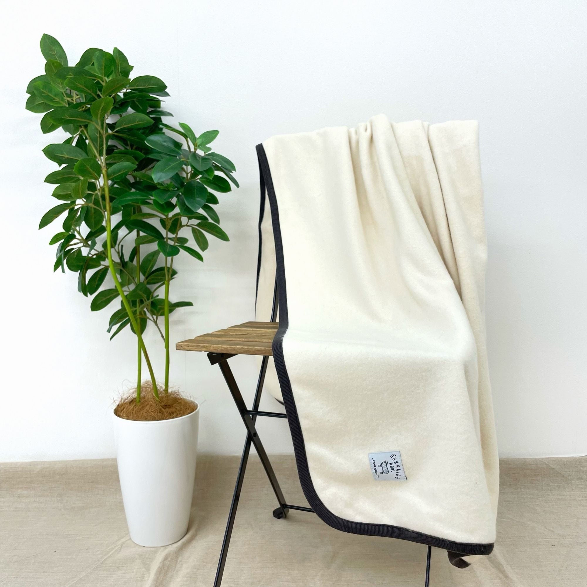 送料無料》北海道ウールブランケット ｜ 約80×140cm 大判 大き目