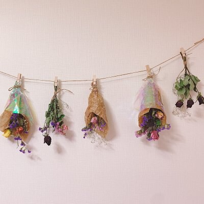 【ハンドメイド】Lサイズ/ドライフラワースワッグガーランド
