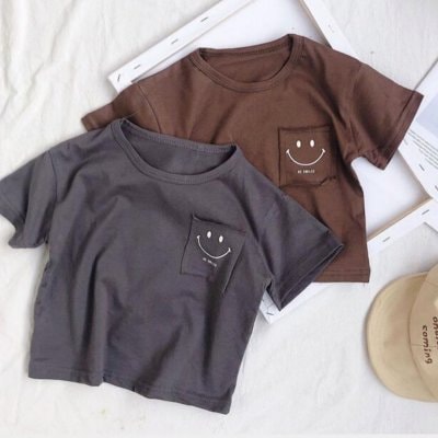 【ラスト1点】ブラウン100cm/にこちゃんTシャツ