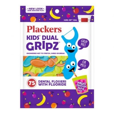 【プラッカーズ】マイクロクリーンキッズフルーツ味 75本入り【デンタルフロス】