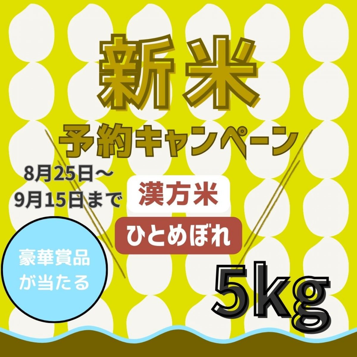 【新米先行予約キャンペーン】令和６年 漢方米 幸之助の米　ひとめぼれ（白米or玄米）５kg　抽選で豪華賞品が当たる！！