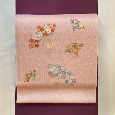 お好み染め　染帯「花扇」