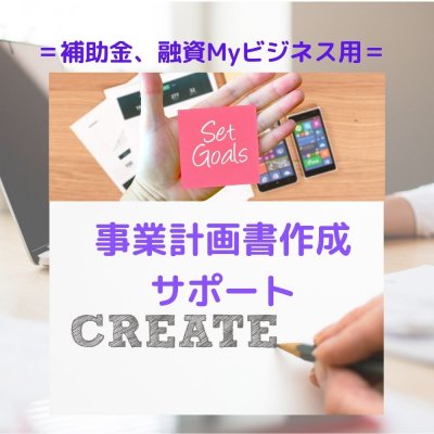 【事業計画書作成サポート】補助金、融資、MYビジネス用
