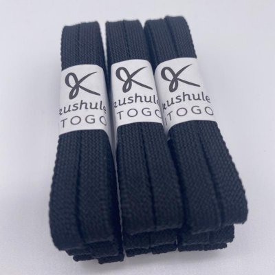 黒カラー・2本1対[数量限定]Kushule（クシュレ）パーフェクトシューレース｜サッカースパイク用