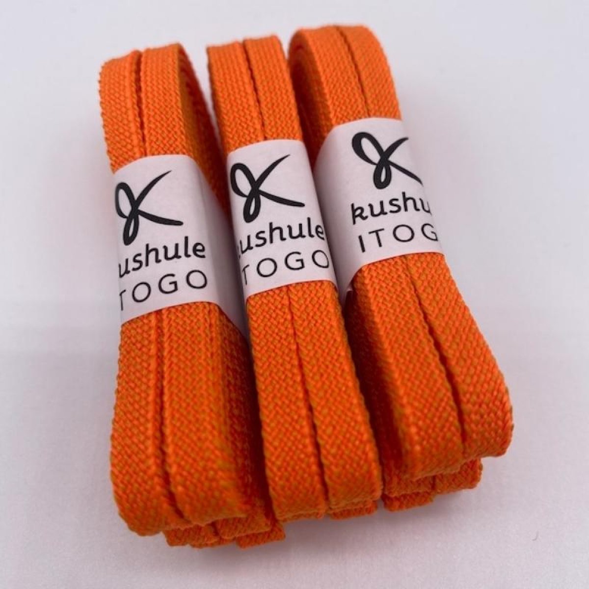 橙カラー・2本1対[数量限定]Kushule（クシュレ）パーフェクトシューレース｜サッカースパイク用