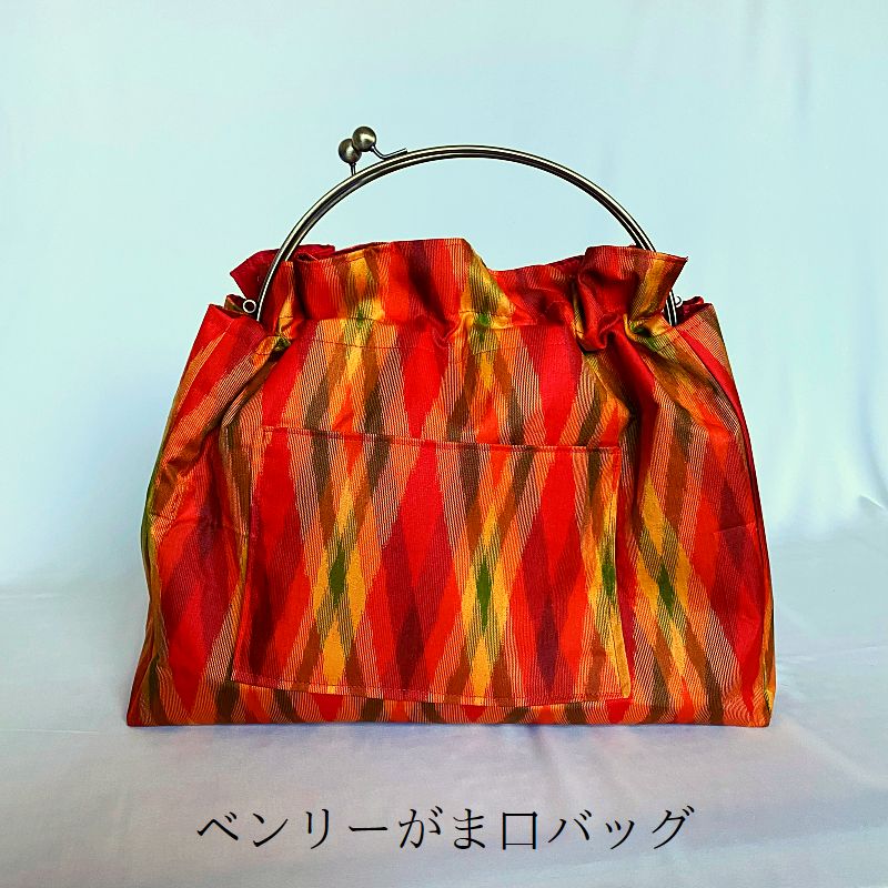 和泉様専用】がま口ウエストバッグ フランス生地 ハンドメイド 提げ