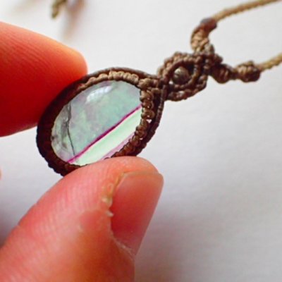 フローライト Fluorite マクラメペンダント