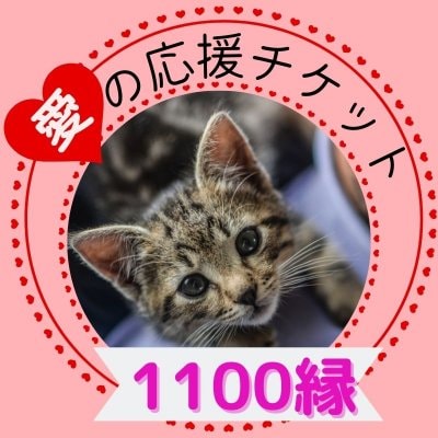 ♥愛の保護猫応援チケット♥　１１０0円