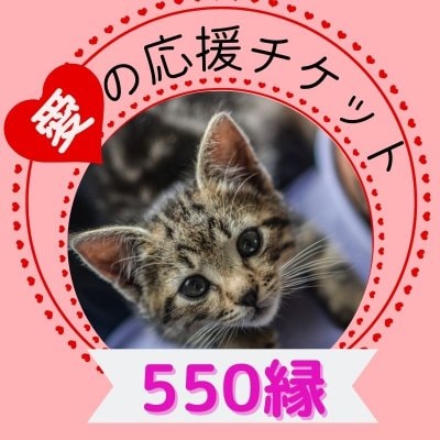 ♥愛の保護猫応援チケット♥　5５0円