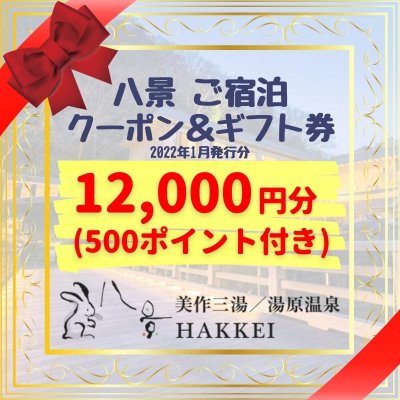 八景 ご宿泊クーポン＆ギフト券(2022年1月発行分)