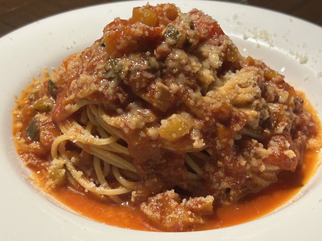 ランチチケット コロコロ野菜のミネストローネ風トマトソーススパゲッティ