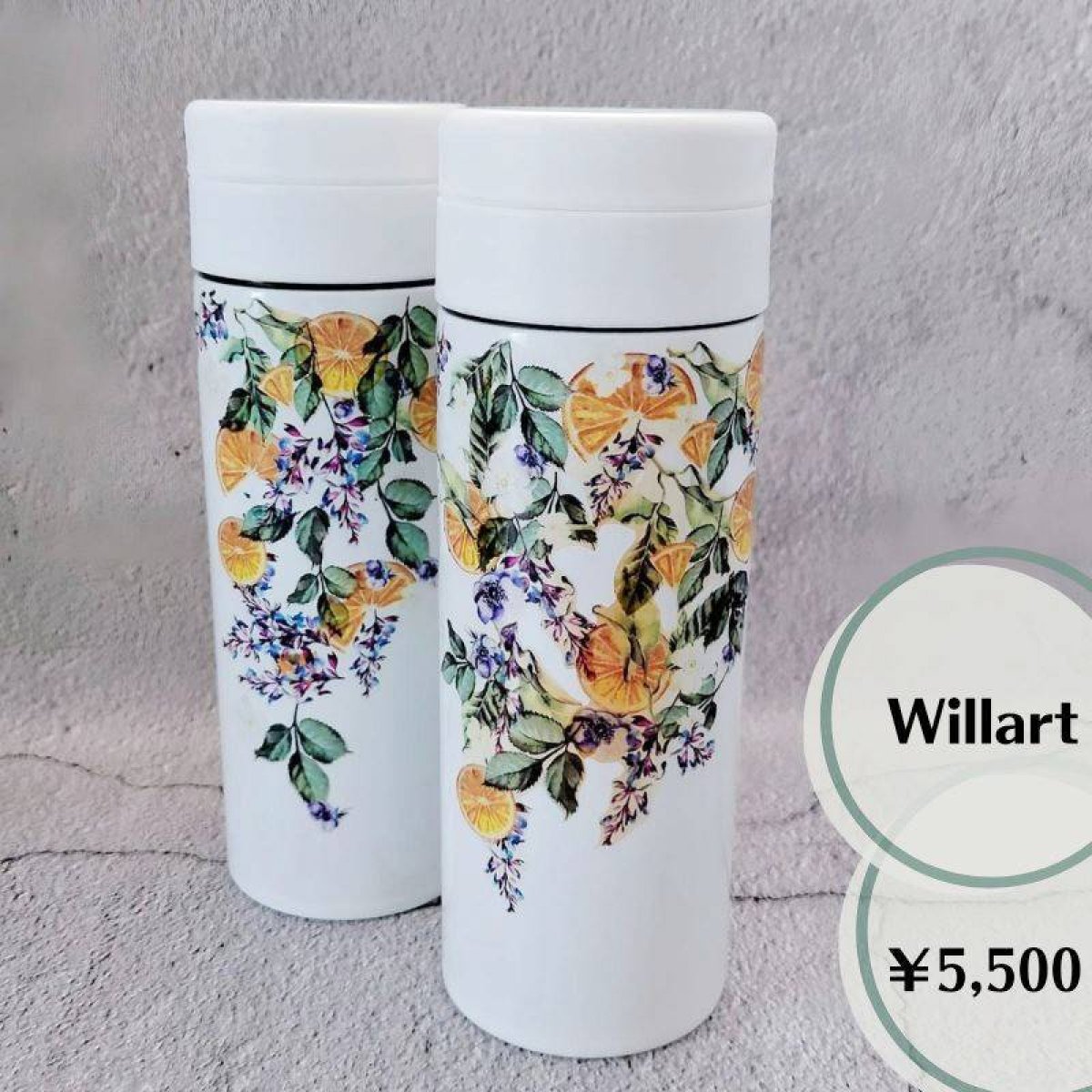 オーブンアート【Willart】ステンレス水筒 350㎖ 6.5×6.5×18.7㎝