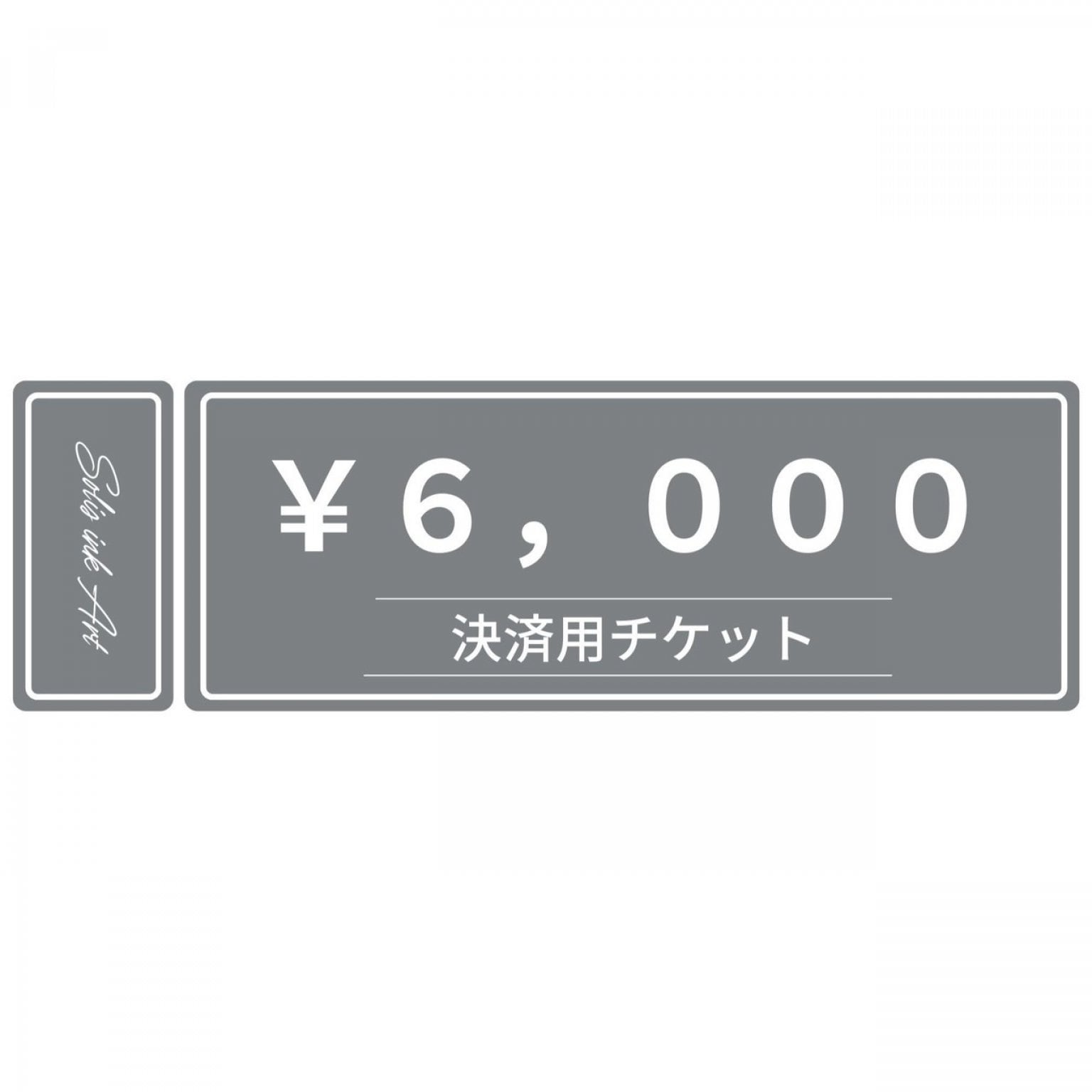 決済用チケット６,０００円
