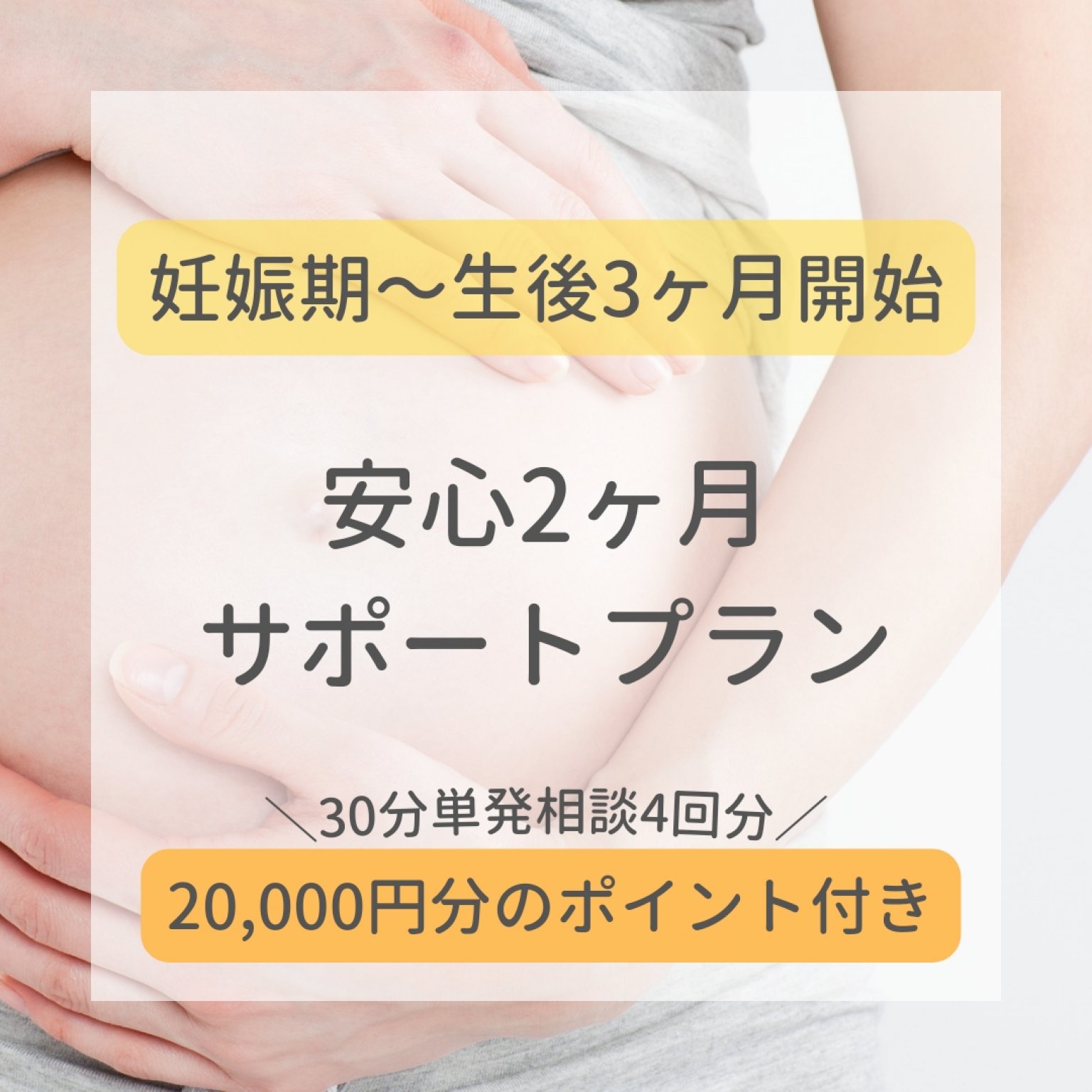 【妊娠期〜生後3ヶ月頃まで】安心サポートプラン