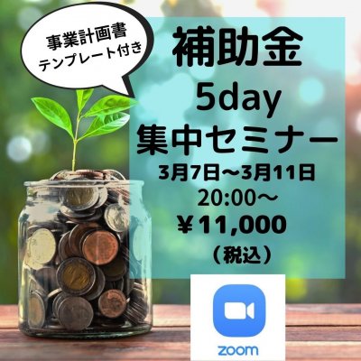 5日間補助金セミナー