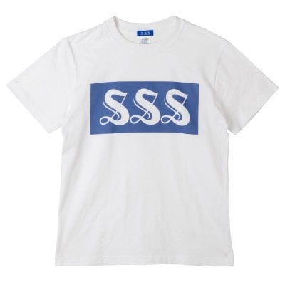 SSS　Tシャツ　ホワイト×ブルー（ボックス）