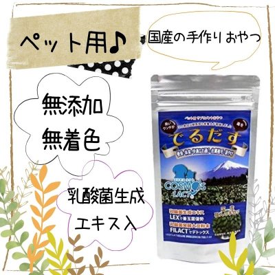 大事な家族の腸活に！＼ペット用おやつ　でるだす／