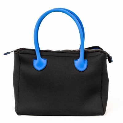 【持ち手-青|内側-青】ウェットスーツ素材ビジネスバッグ|BLACK SMITH BAG|ブラックスミスバッグ|軽い|洗える|ノートパソコン|A4|出張|日本製トートバッグ|鞄|かばん|日本製