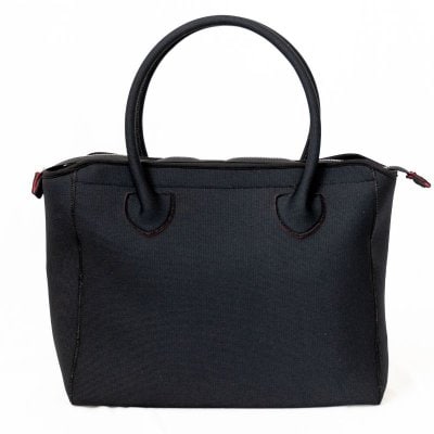 【持ち手-黒|内側-赤】ウェットスーツ素材ビジネスバッグ|BLACK SMITH BAG|ブラックスミスバッグ|軽い|洗える|ノートパソコン|A4|出張|日本製トートバッグ|鞄|かばん|日本製
