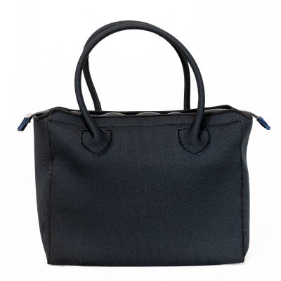 【持ち手-黒|内側-青】ウェットスーツ素材ビジネスバッグ|BLACK SMITH BAG|ブラックスミスバッグ|軽い|洗える|ノートパソコン|A4|出張|日本製トートバッグ|鞄|かばん|日本製