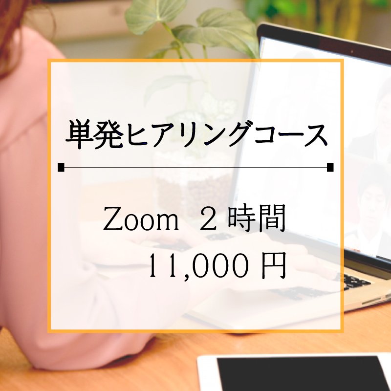 単発ヒアリングコース 【 ZOOM　2時間】