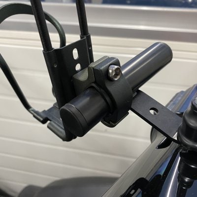デイトナ バイク用 クランプバー ミラー用(M10/M8対応) マルチバーホルダー 100mm(カラー　ブラック）