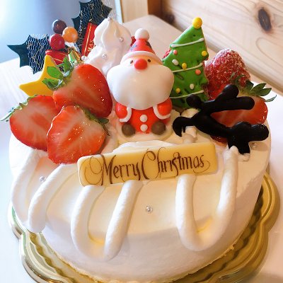 x'masイチゴデコ4号（12ｃｍ）２〜３名様