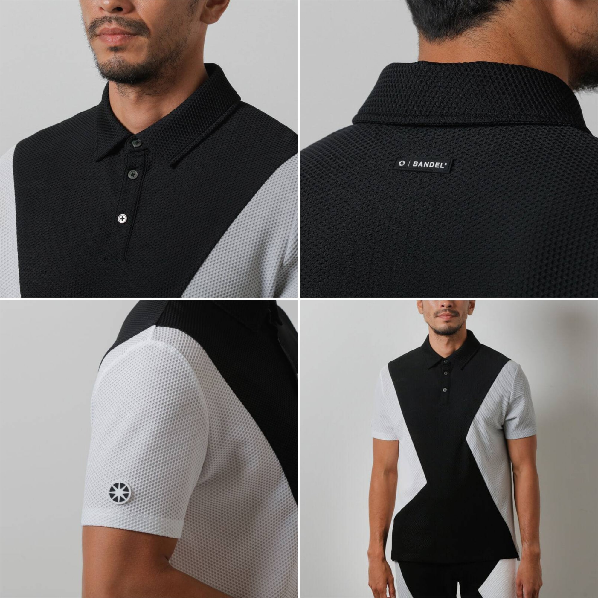 BANDEL ASYMMETRY SWITCH S/S POLO SHIRTS バンデル