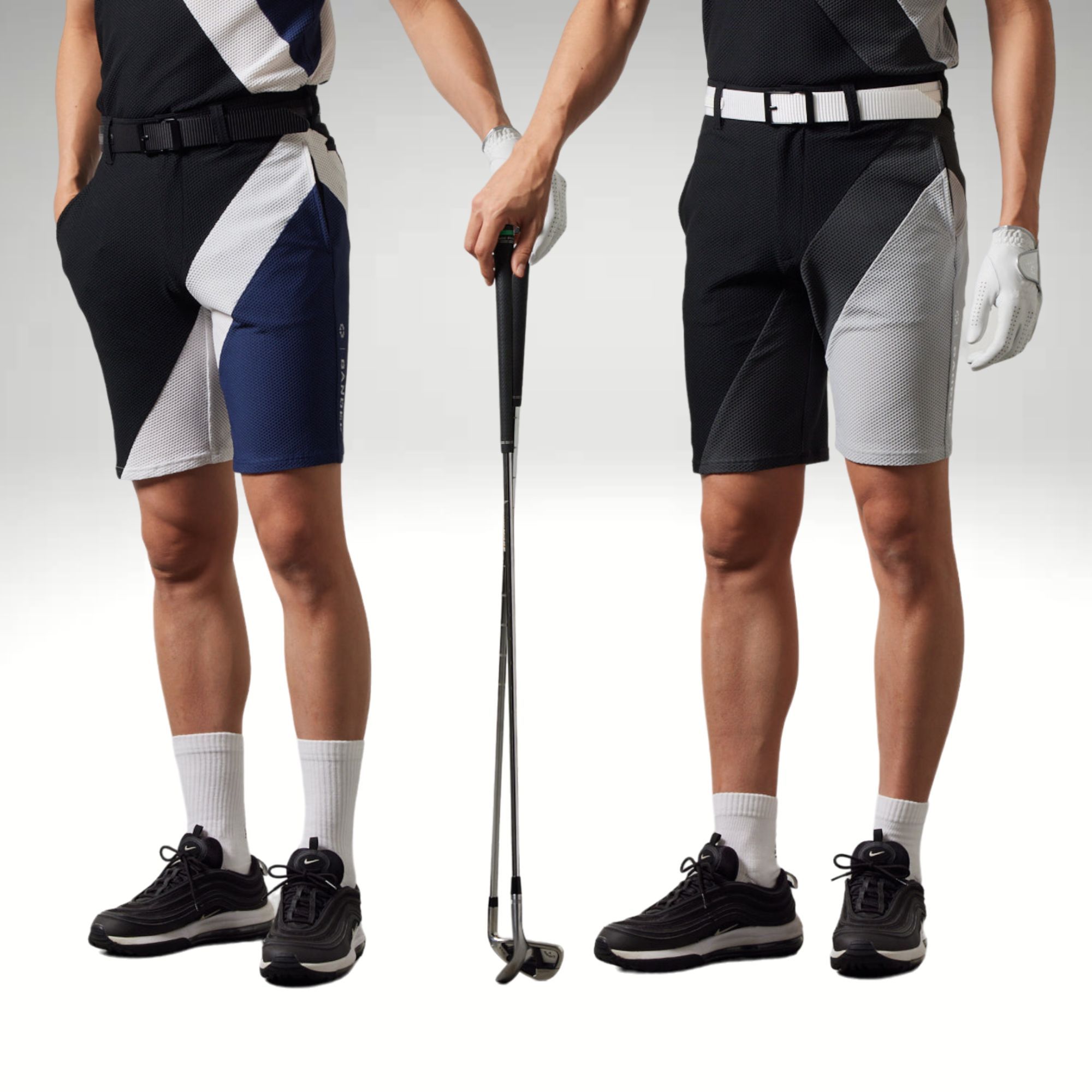 BANDEL STRIPES SWITCH HALF PANTS【全2色】 ――― バンデル ストライプ