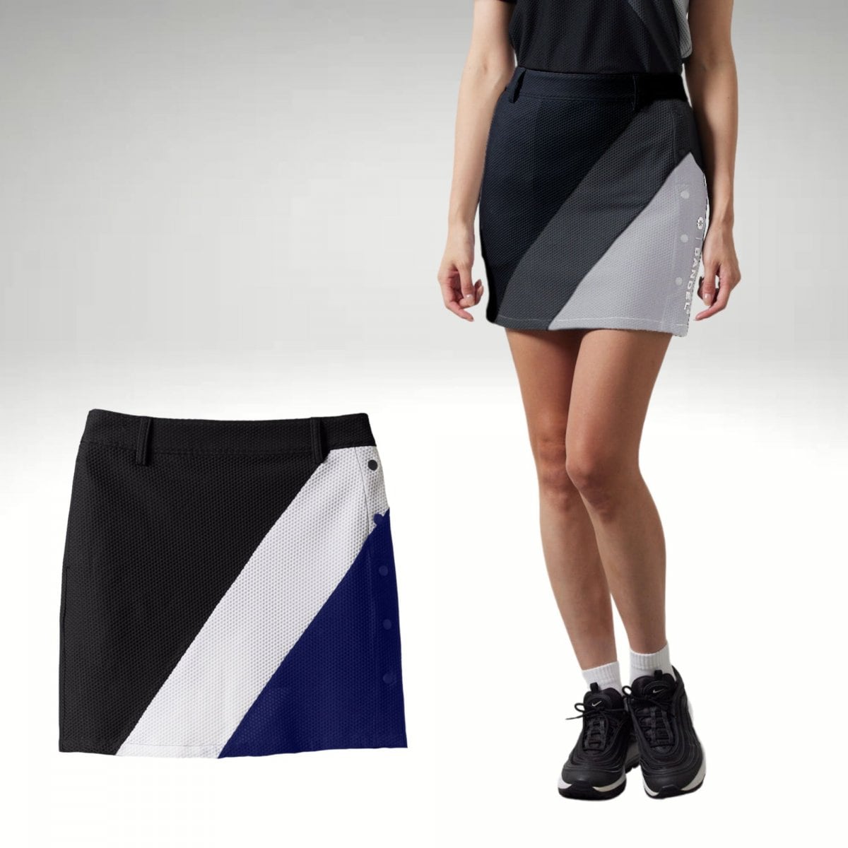 BANDEL WOMENS STRIPES SWITCH SKIRT【全2色】 ――― バンデル