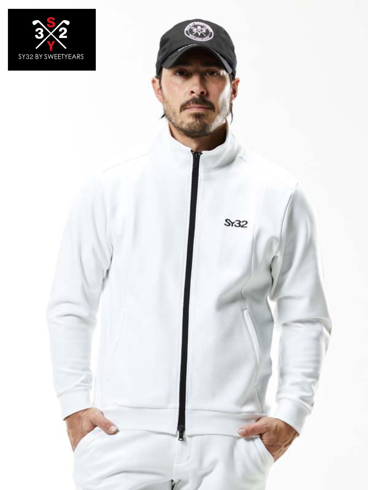 sy32 ゴルフジャケット　SPIRAL ZIP UP JACKET XLサイズ SY32 SPIRAL ZIP UP JACKET｜MEN'S ― スパイラル ジップアップ
