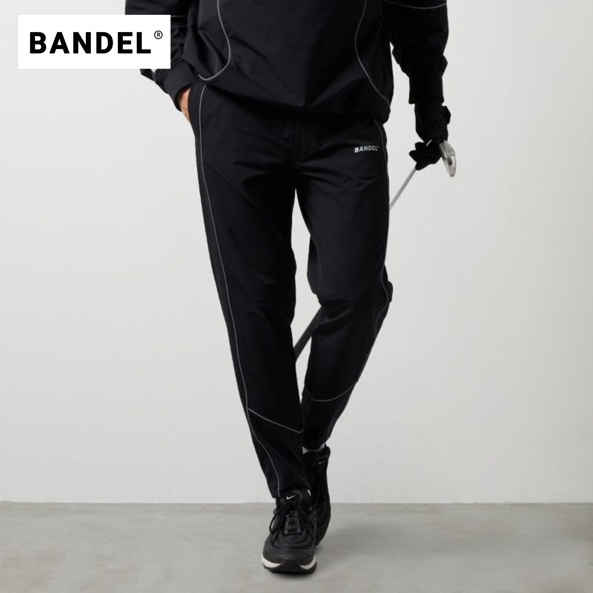 独特の素材 BANDEL PIPING REFLECTOR LONG PANTS ― バンデル パイピング レディースウェア